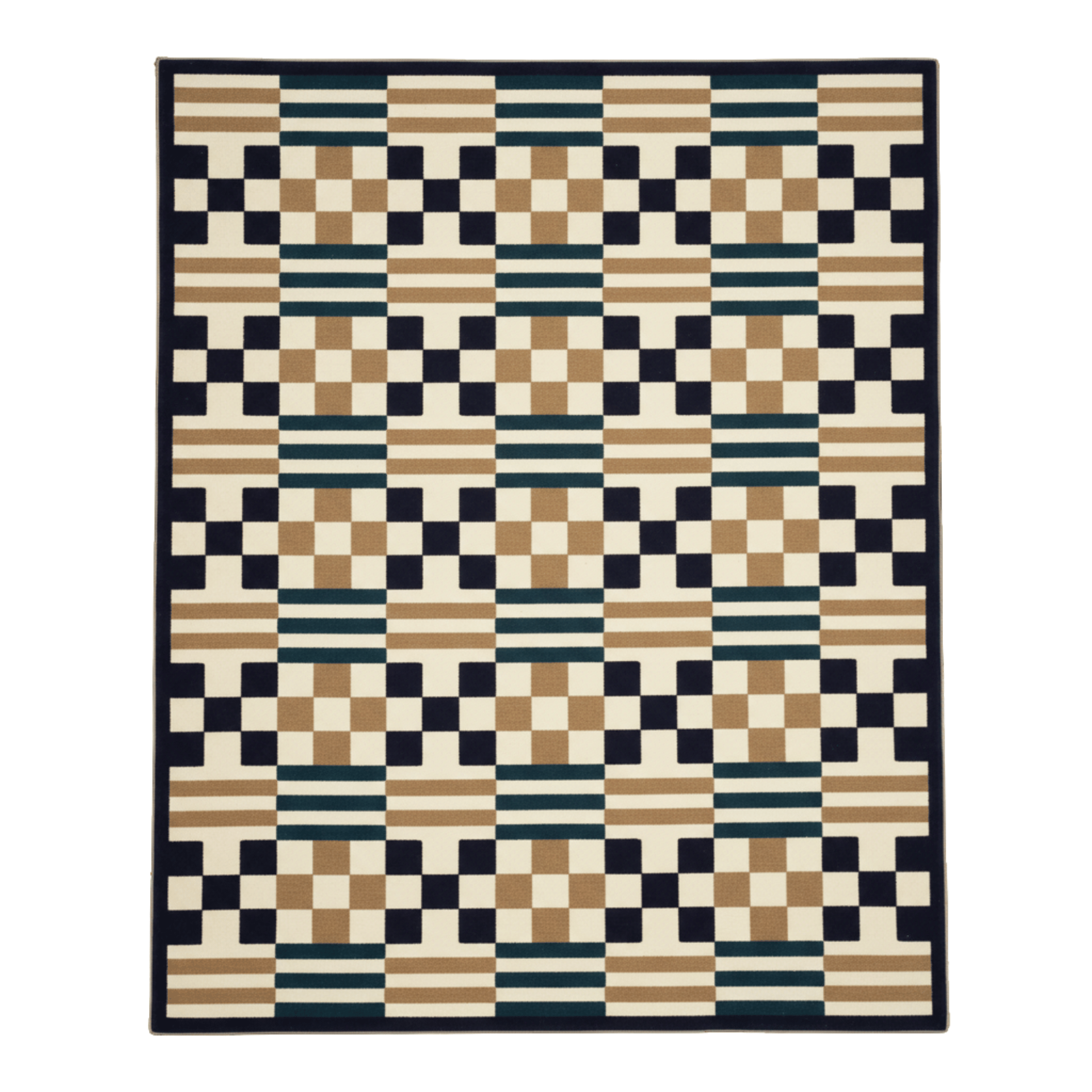 Checkerboard Rug – Retro 3D Geometric Pattern Art Rug