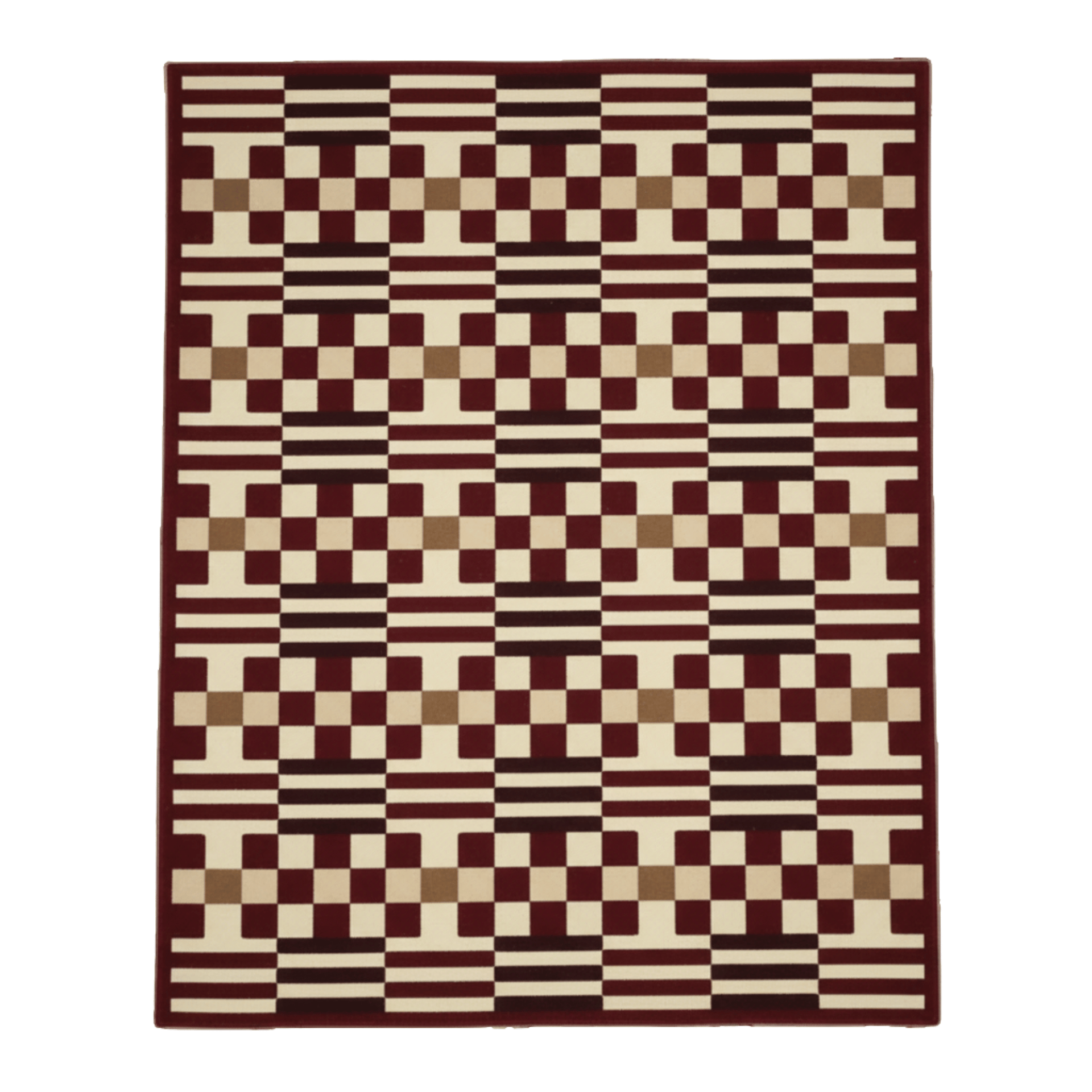 Checkerboard Rug – Retro 3D Geometric Pattern Art Rug
