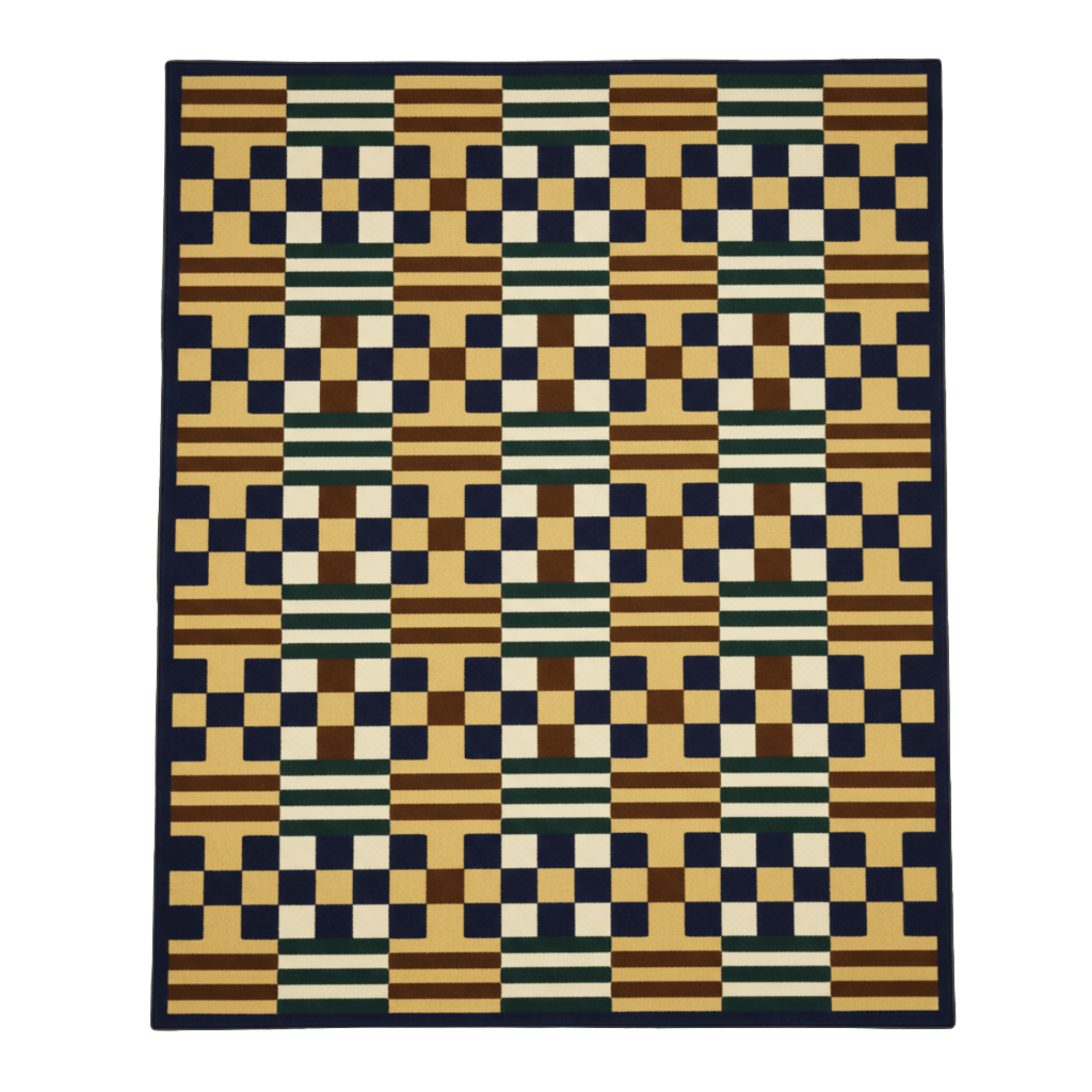 Checkerboard Rug – Retro 3D Geometric Pattern Art Rug