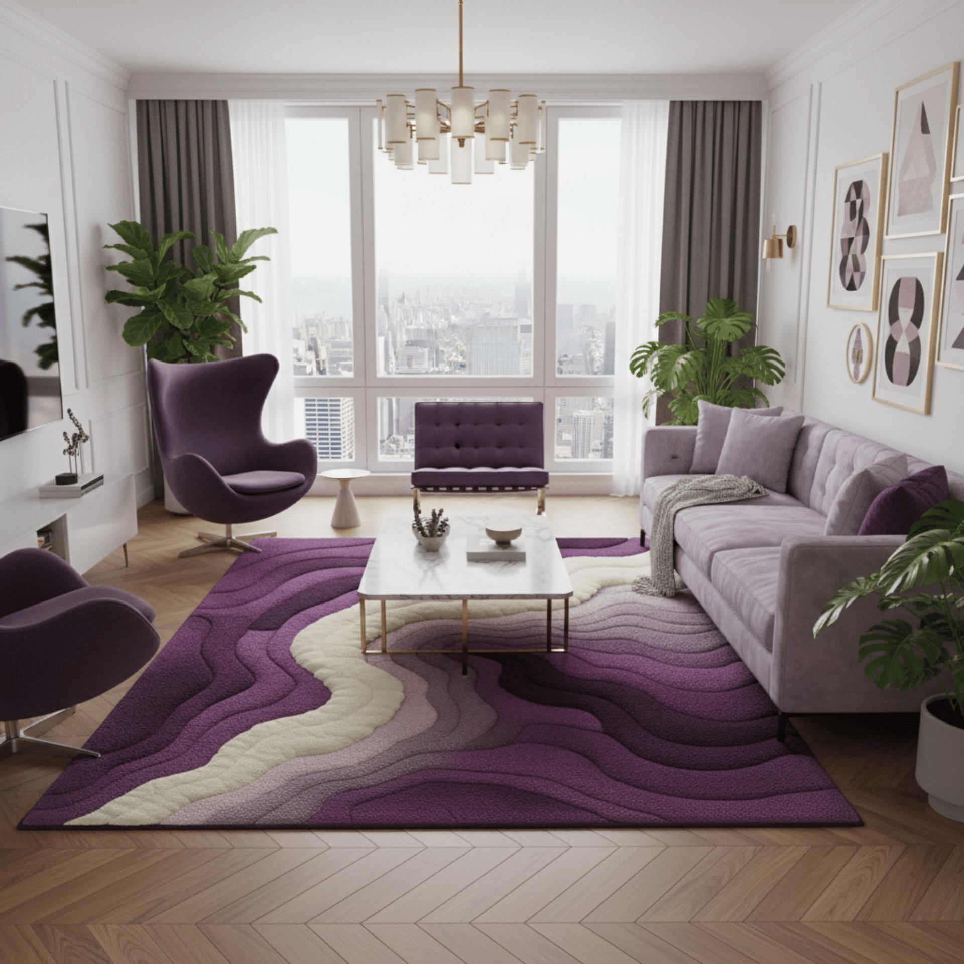 Mono Rug – Modern Monochrome 3D Wave Sculpted Rug