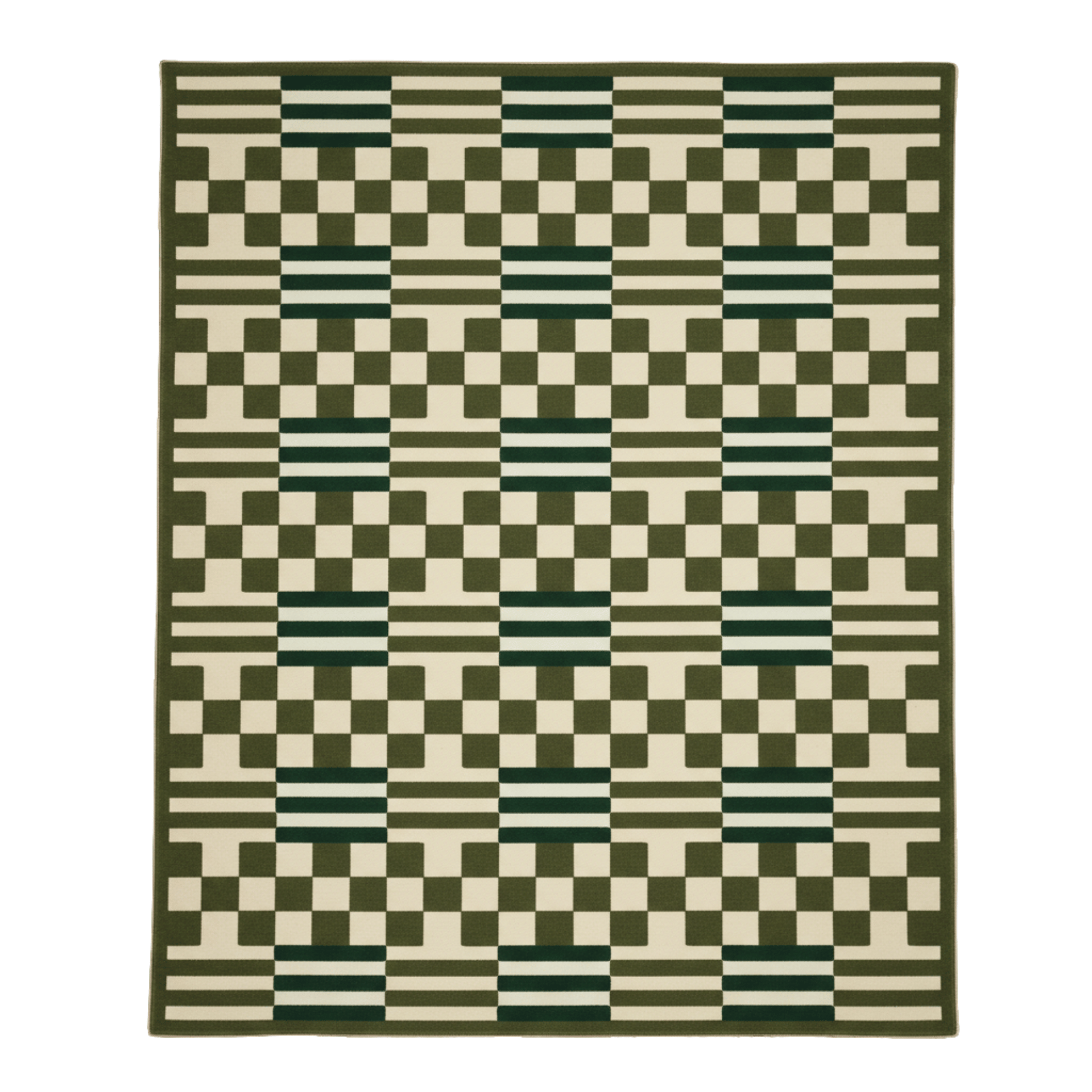 Checkerboard Rug – Retro 3D Geometric Pattern Art Rug