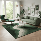 Mono Rug – Modern Monochrome 3D Wave Sculpted Rug
