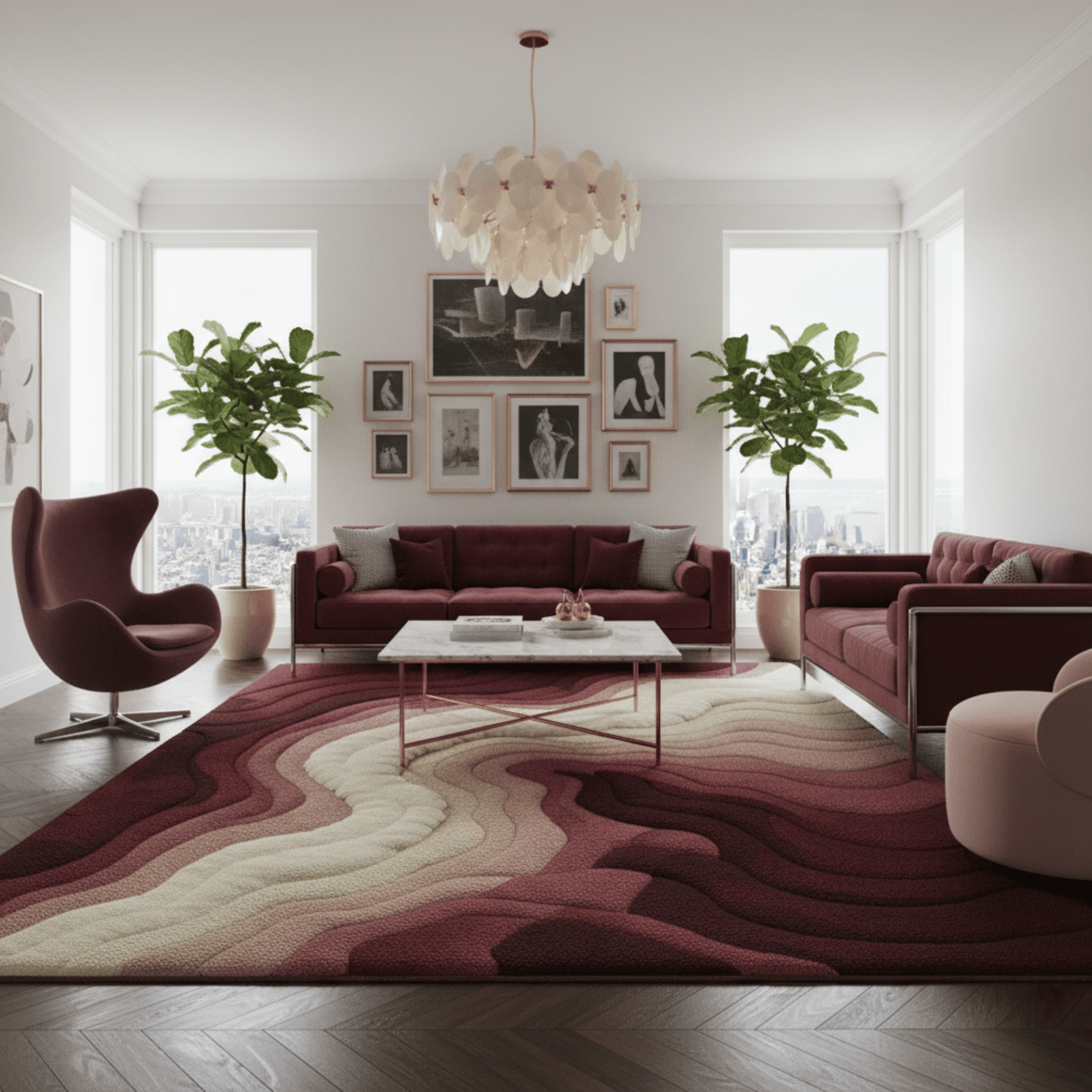 Mono Rug – Modern Monochrome 3D Wave Sculpted Rug