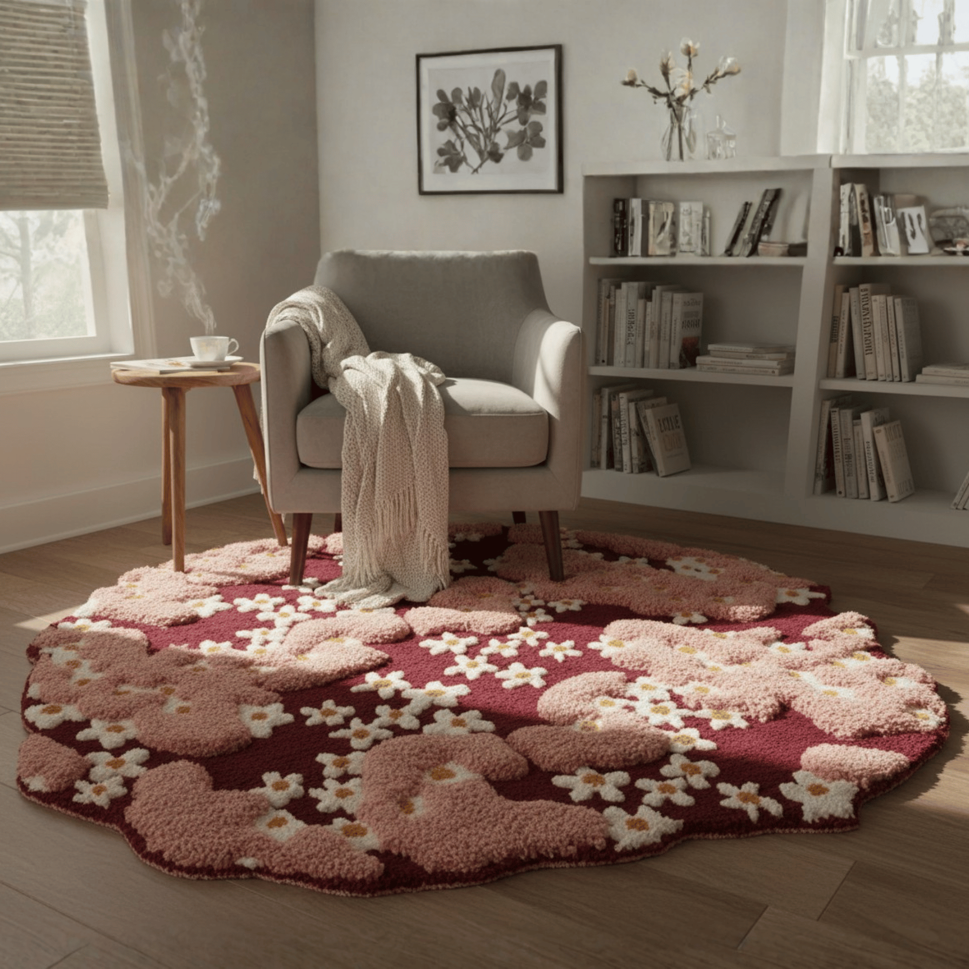 Daisy Rug – Garden 3D Floral Area Rug