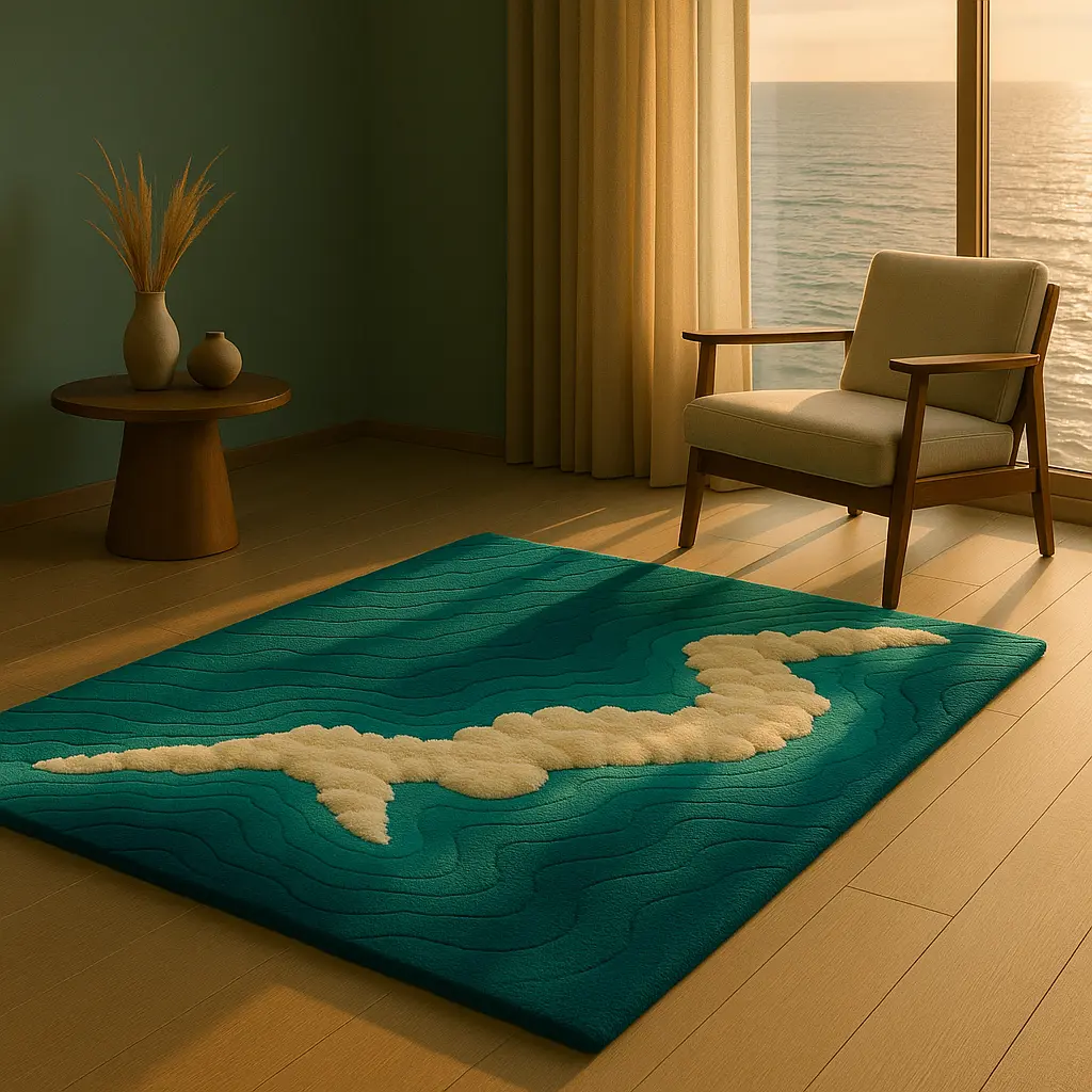 Azure Rug Sunset Ocean View Rugoora