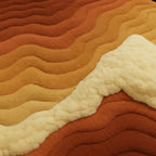 exture detail of Canyon Rug highlighting stone-inspired weave and calm balance by Rugoora - Close-Up  Canyon Contour Texture