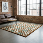 Checkerboard Rug in Urban Loft