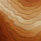 Artisan Clay Rug with hand-tufted boho texture combining desert warmth and organic sophistication by Rugoora - Close-Up - Mineral Vein Texture