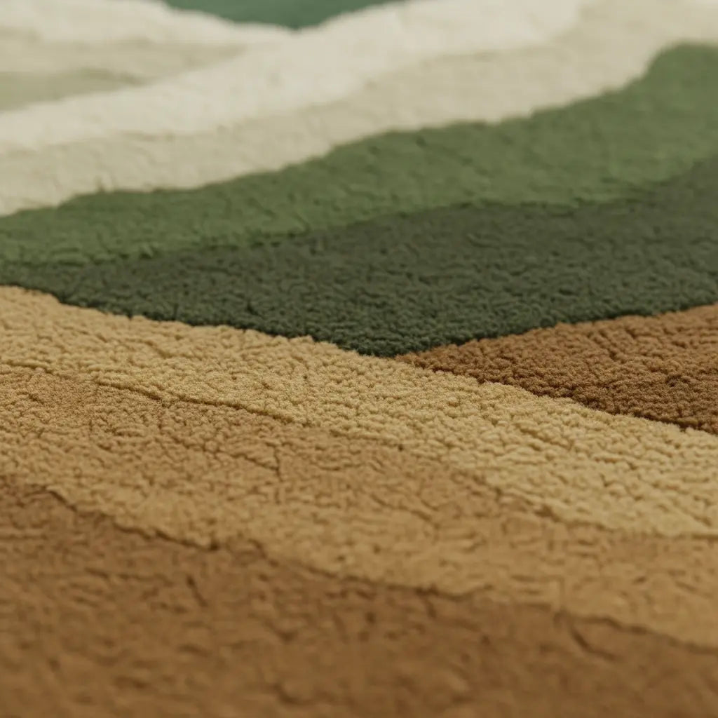 Close-Up - Stone Texture Artisan Concrete Rug featuring hand-tufted stone-like texture with smooth matte finish, crafted by Rugoora