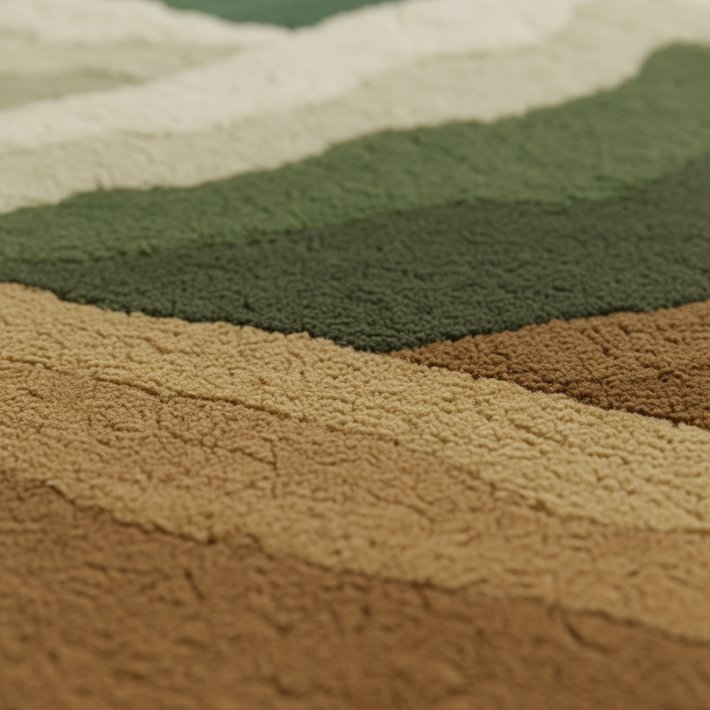 Close-Up - Stone Texture Artisan Concrete Rug featuring hand-tufted stone-like texture with smooth matte finish, crafted by Rugoora