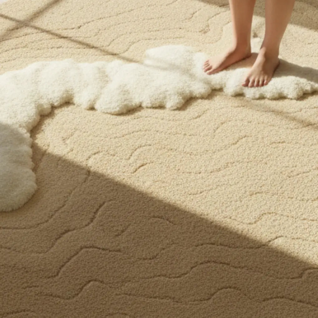 Cream Rug – artisan tufted rug mirroring soft sand textures and beach-washed gradients by Rugoora