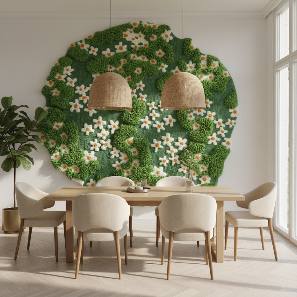 Daisy Rug Dining Wall Feature