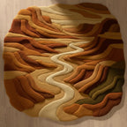 Artisan Desert Rug featuring hand-tufted terracotta texture with refined surface detail by Rugoora