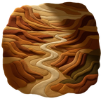 Desert Rug – a luxury handcrafted rug inspired by desert canyons and terracotta layers, made by Rugoora