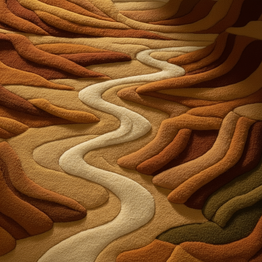 Artisan Desert Rug featuring hand-tufted terracotta texture with refined surface detail by Rugoora