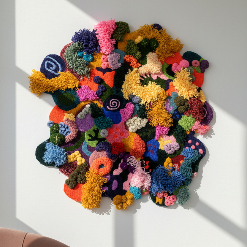 Kaleidoscope Rug – Vibrant Garden Bloom 3D Sculptural Rug