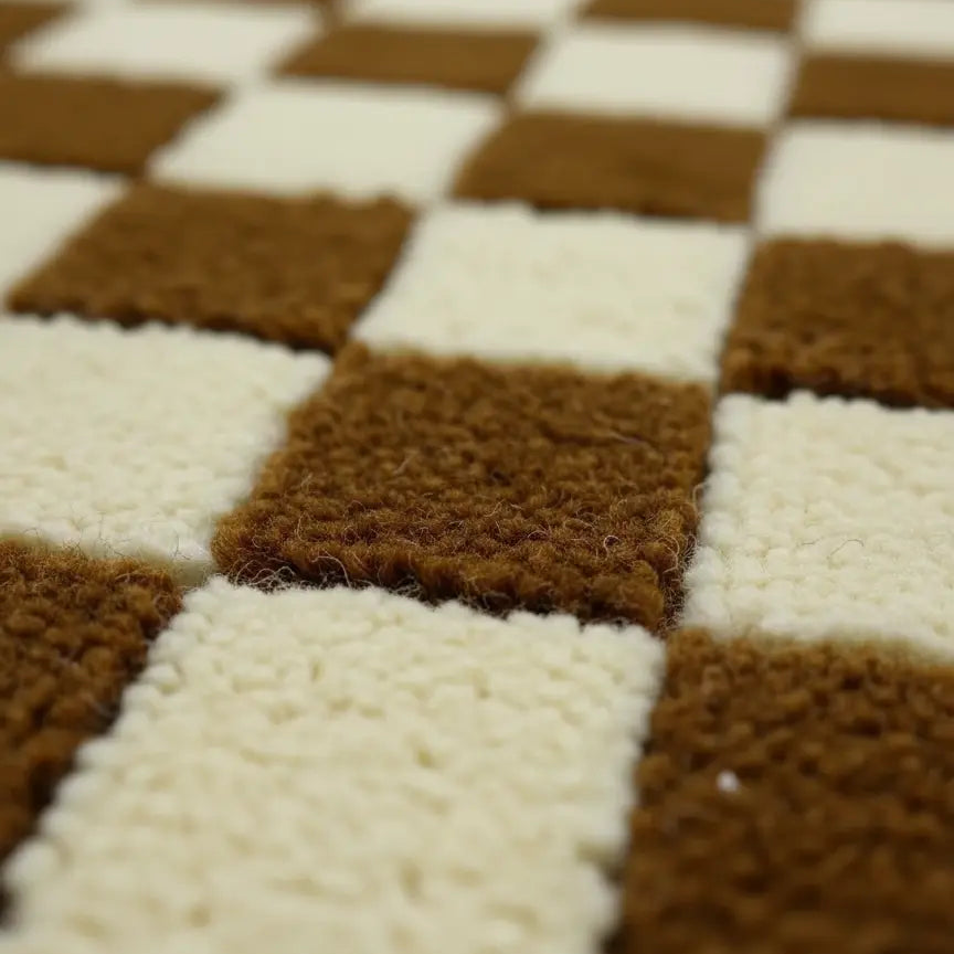 Detail Texture Checkerboard Rug