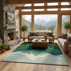 Alpine Rug – Snow Peak Valley Inspired 3D Landscape Rug Rugoora