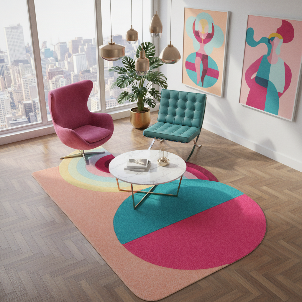 Sunset Wave - 3D Textured Rug