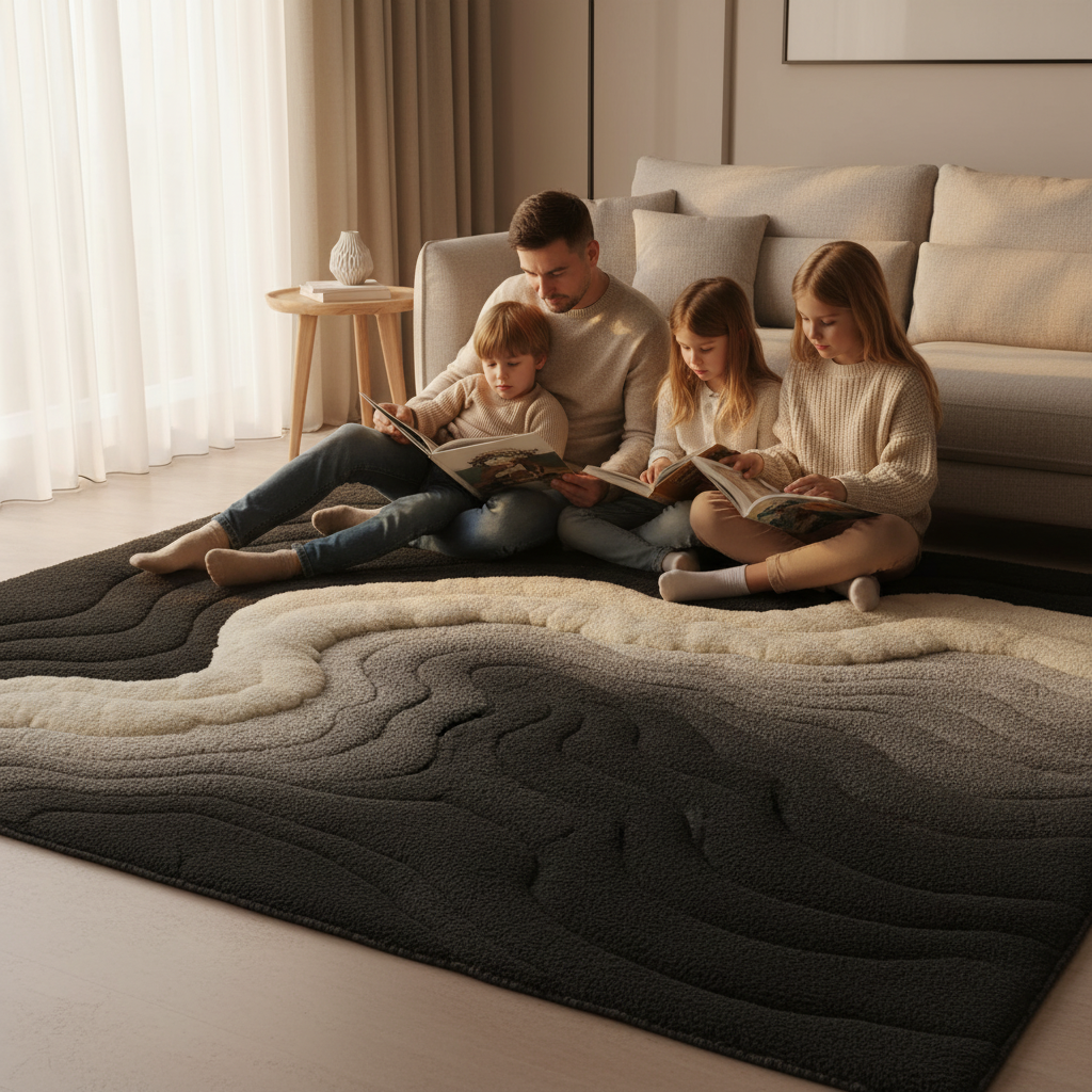 Keluarga membaca buku bersama