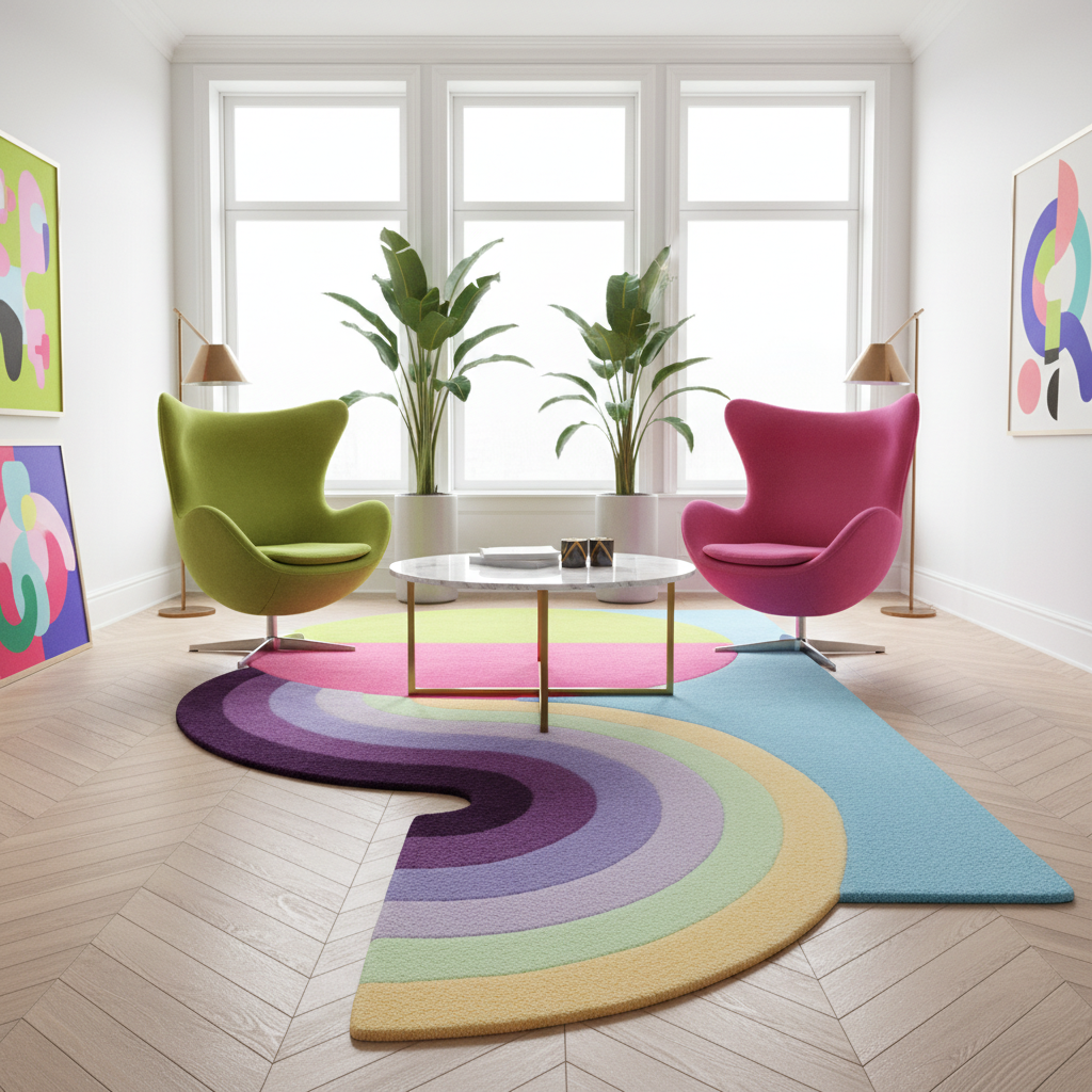 Sunset Wave - 3D Textured Rug