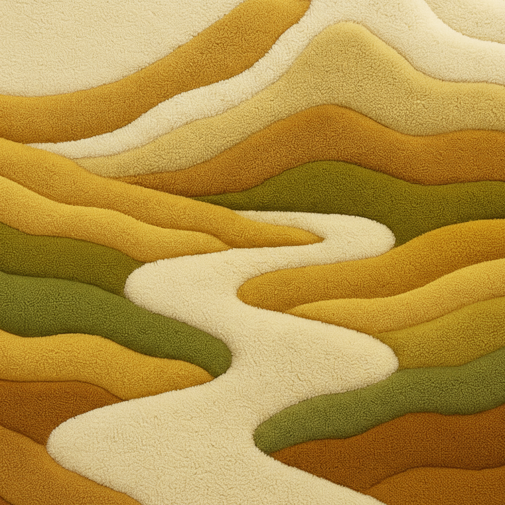 Texture detail of Mirage Rug showing sandy gradient and natural calm by Rugoora