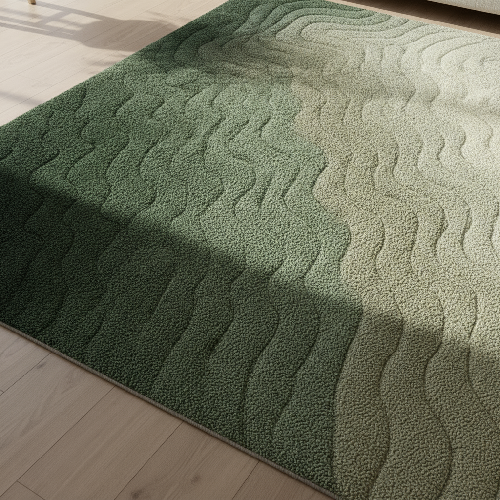 Luxury Mist Rug – a handcrafted décor statement of modern minimalism and tranquil Scandinavian charm by Rugoora