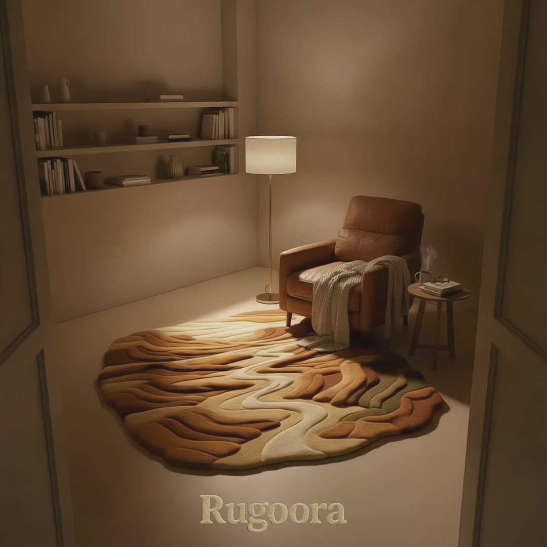 Desert Rug – Canyon Ridge 3D Layered Sandscape Art Rug