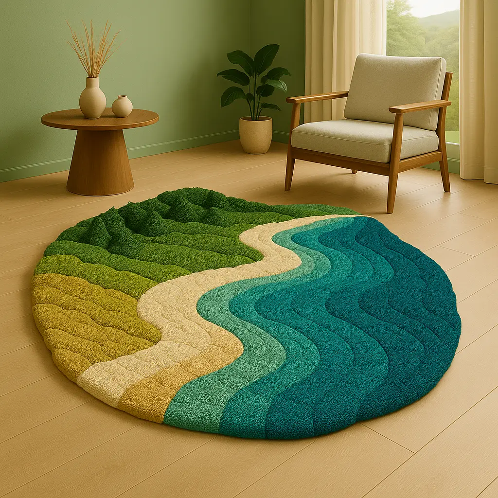 Luxury Drift Rug – a handcrafted décor piece with soft layered elegance and serene calm by Rugoora