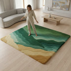 Luxury Summit Rug – a handcrafted home décor piece reflecting mountain calm and minimal elegance by Rugoora