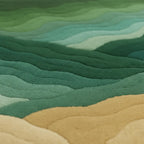 Close-Up - Mountain Contour Texture, Premium handmade Summit Rug by Rugoora featuring soft gray gradients that evoke serene mountain horizons