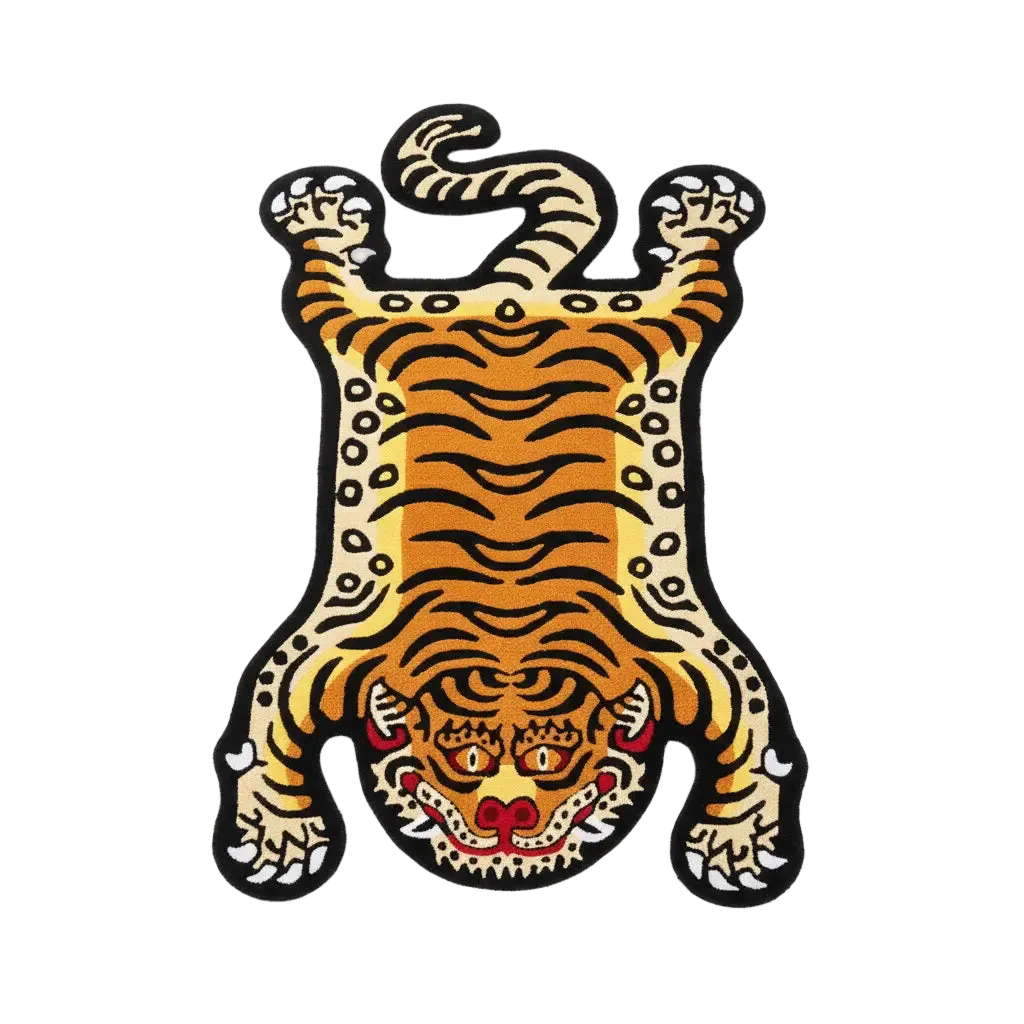 Top View Presisi Tiger Rug