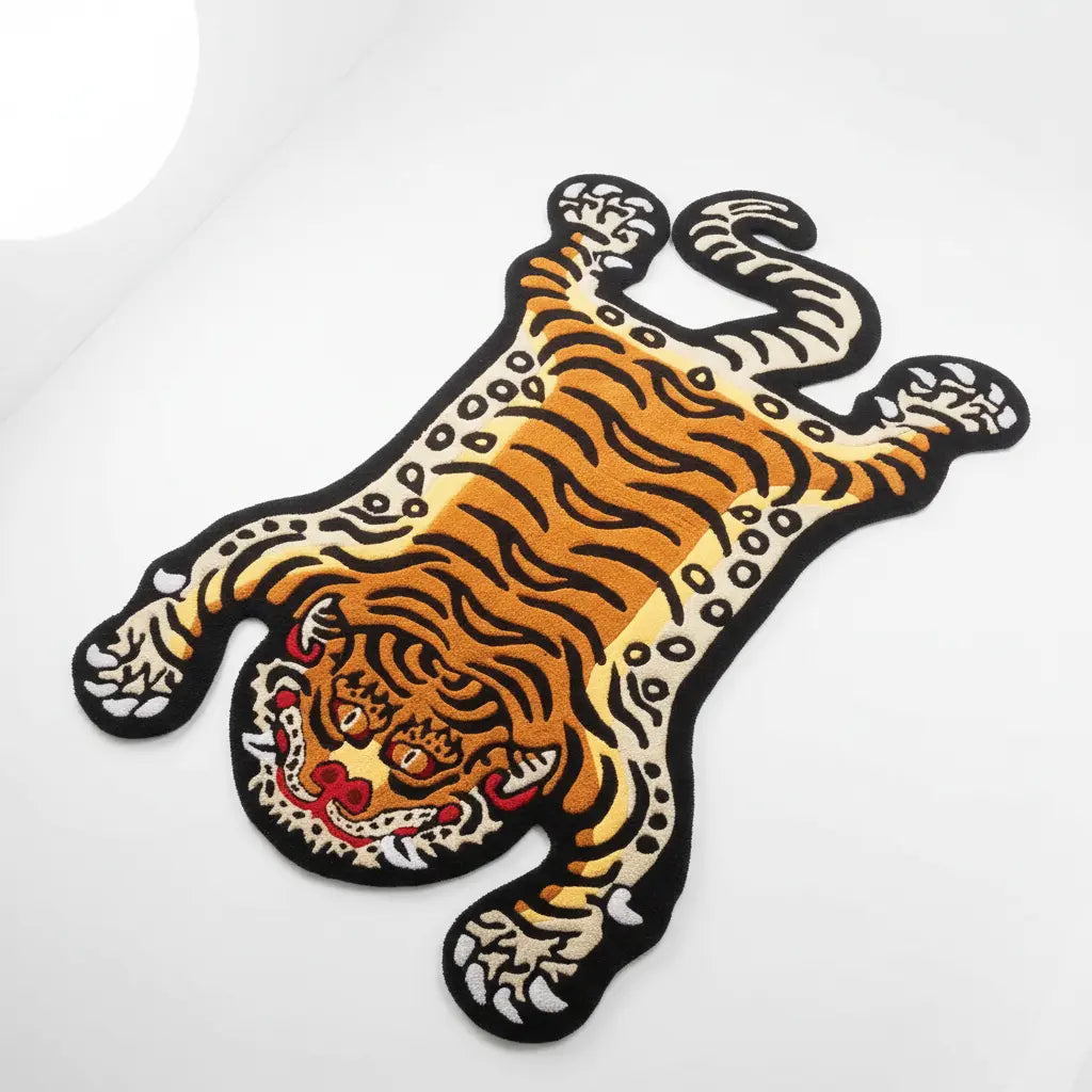 Top View Tiger Rug