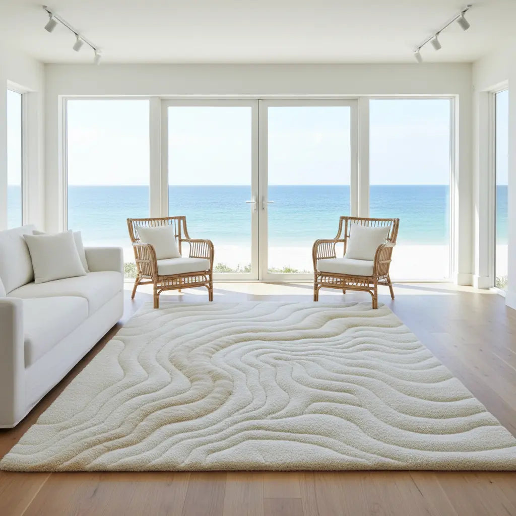 White Rug 3D Coastal