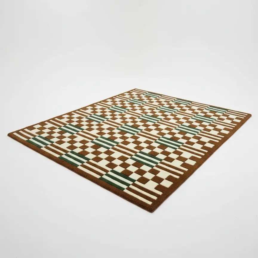 Wide Angle Checkerboard Rug